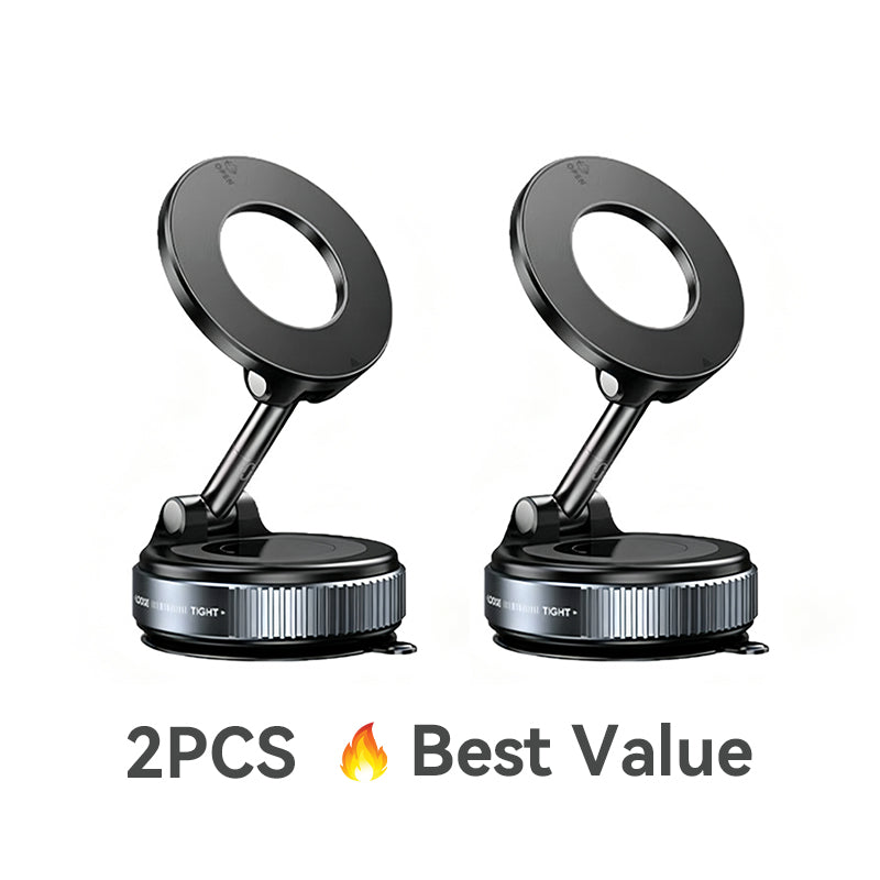 Universal Foldable Magnetic Car Mount - Strong N52 Magnet, Works with All Smartphones