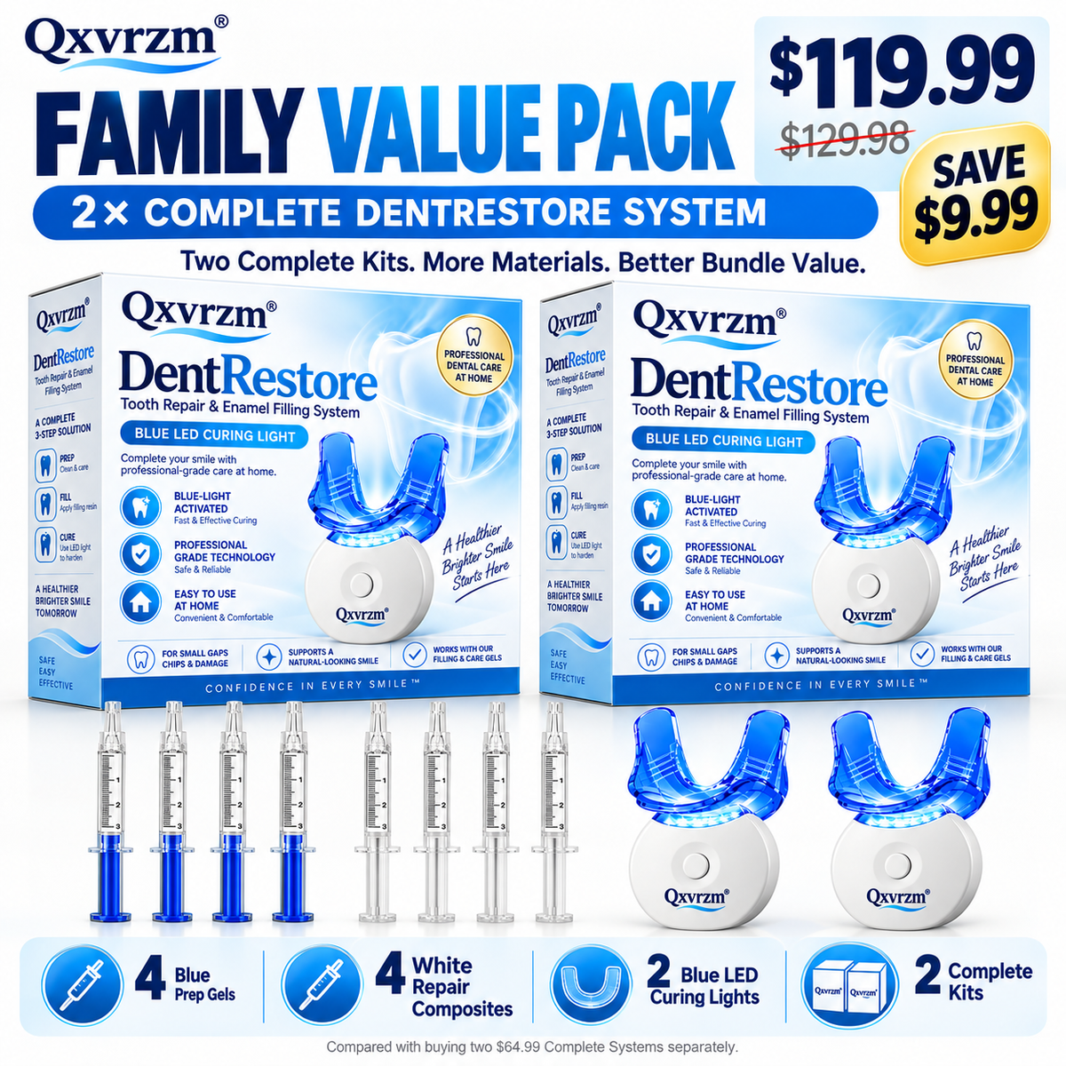 Qxvrzm® DentRestore Tooth Repair & Filling System 🦷