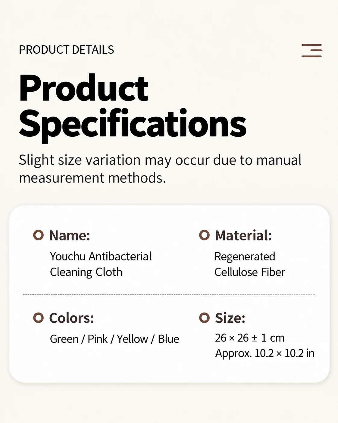 Supplier product specification reference