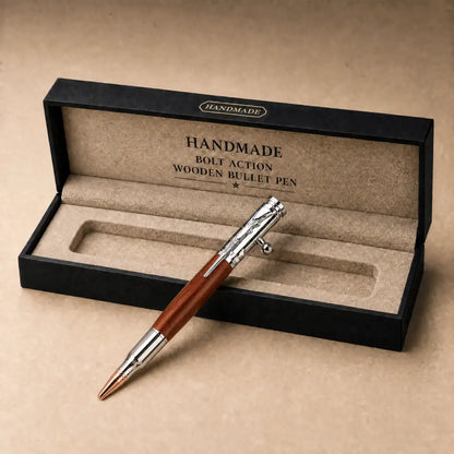 🖊Handcrafted Bolt-Action Wooden Pen™ | Real Wood & Precision Metalwork