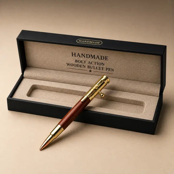 🖊Handcrafted Bolt-Action Wooden Pen™ | Real Wood & Precision Metalwork