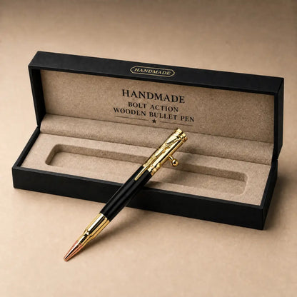🖊Handcrafted Bolt-Action Wooden Pen™ | Real Wood & Precision Metalwork
