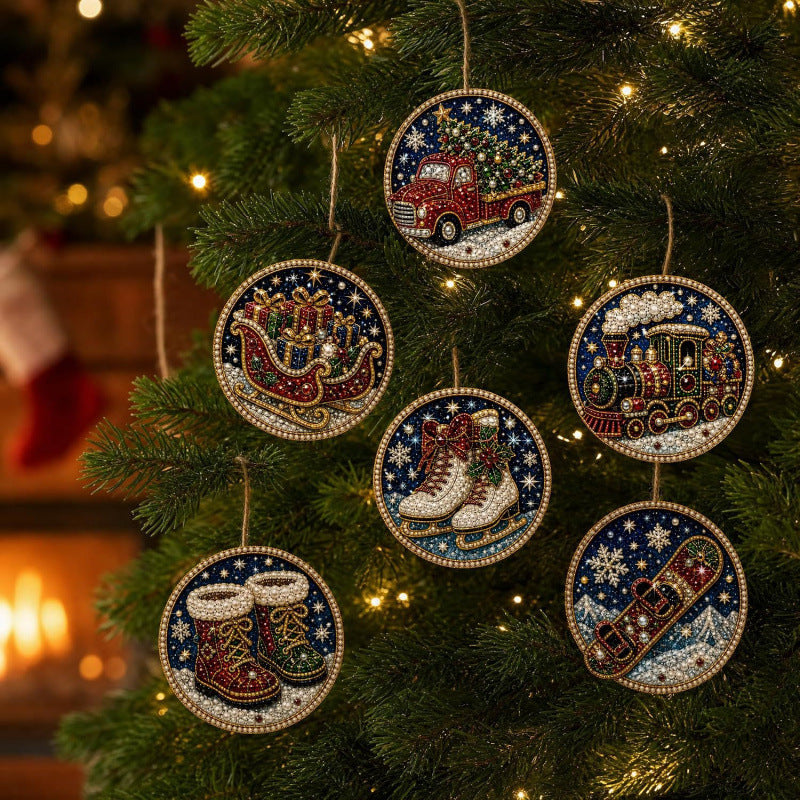 Christmas DIY Diamond Painting Ornaments Kit – Sparkling Holiday Craft Set