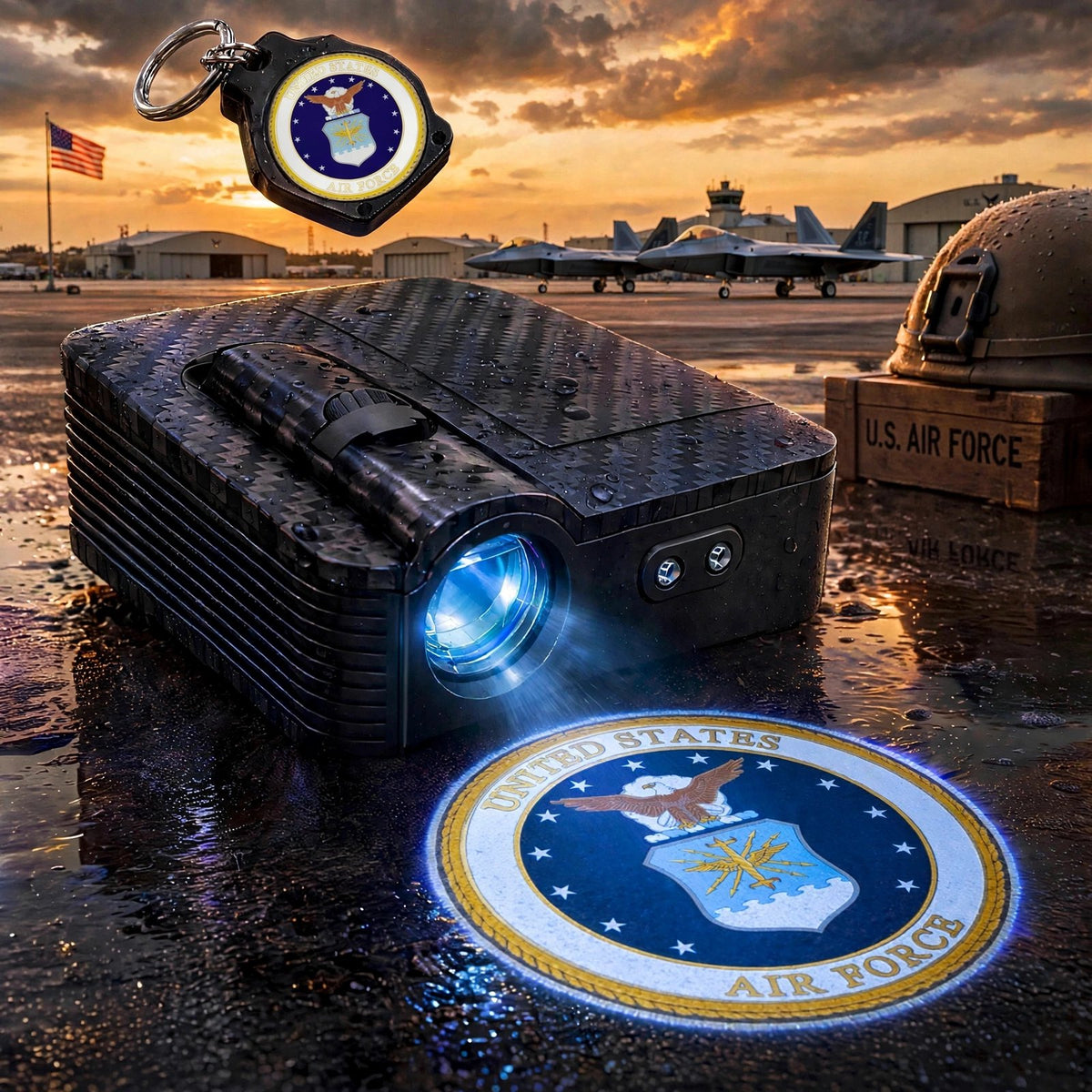 🔥LAUNCH SALE — 49% OFF⏰🎖️Custom Military Door Projector | HD Ground Logo Light ✨