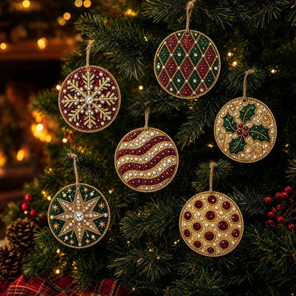 Christmas DIY Diamond Painting Ornaments Kit – Sparkling Holiday Craft Set