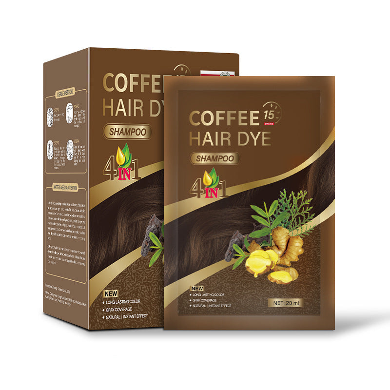 2026 HOT SALE💞50K+ SOLD! 🌸🌿 4‑in‑1 Herbal Hair Dye Shampoo