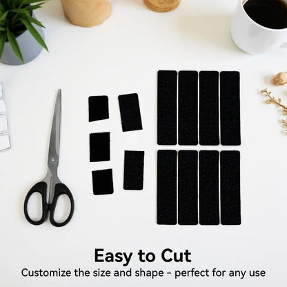 Heavy Duty Hook and Loop Strips, Double Sided Reusable Adhesive Mounting Tape for Wall Hanging, Picture Frames, Cable Organizer, DIY Home Use