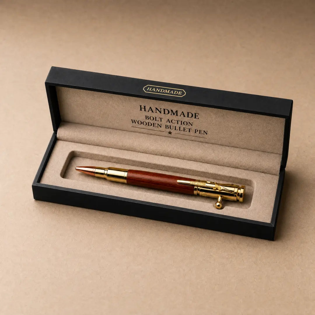 🖊Handcrafted Bolt-Action Wooden Pen™ | Real Wood & Precision Metalwork