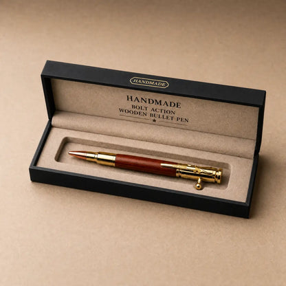 🖊Handcrafted Bolt-Action Wooden Pen™ | Real Wood & Precision Metalwork