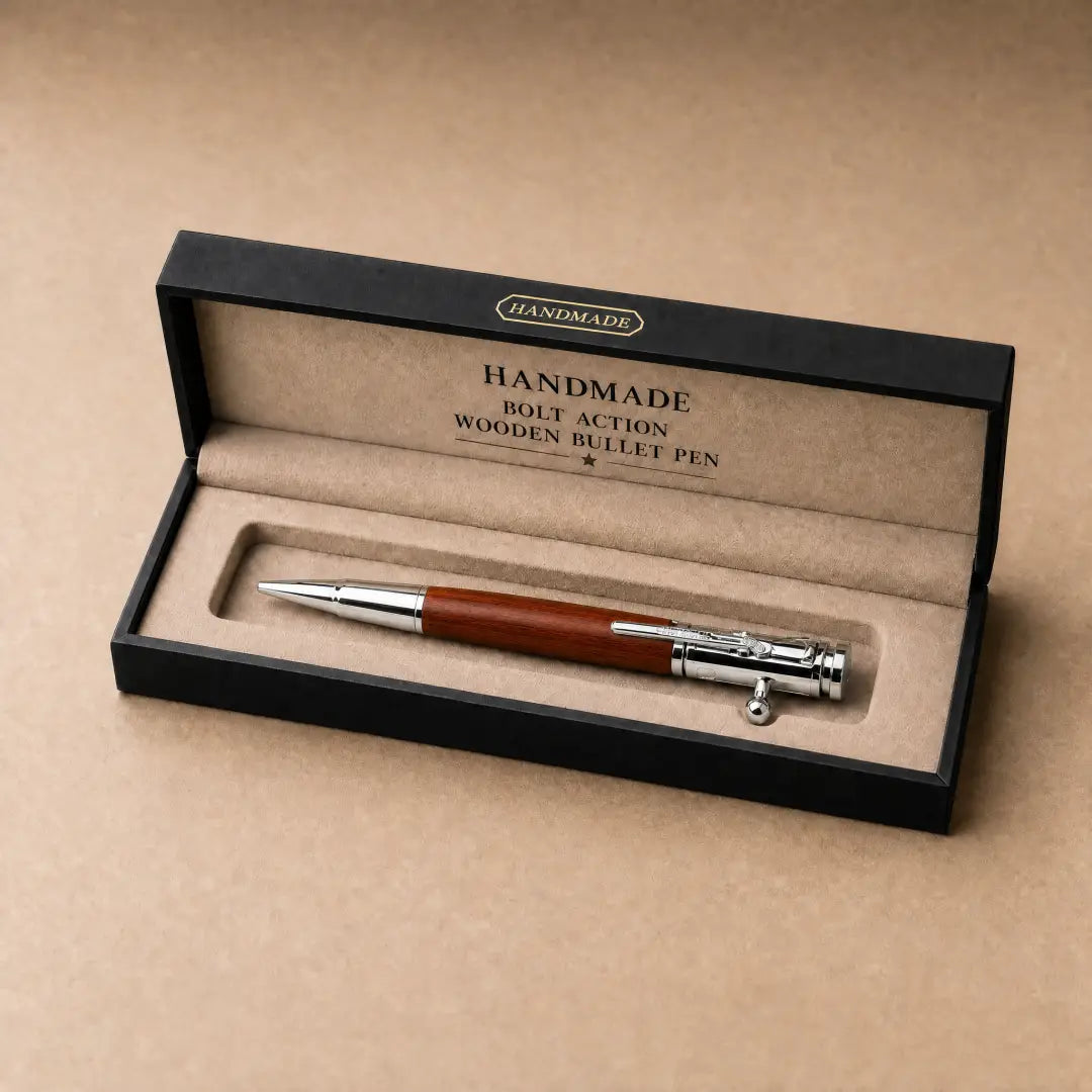 🖊Handcrafted Bolt-Action Wooden Pen™ | Real Wood & Precision Metalwork
