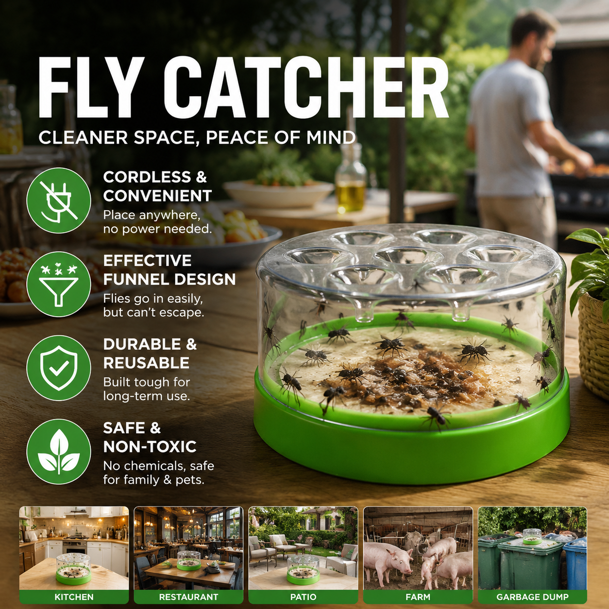 Reusable Non-Electric Fly Trap