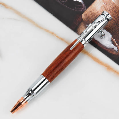 🖊Handcrafted by Jake Wilson🖊 Bolt Action Wooden Bullet PenTM | Crafted From Real Wood & Bullet Casing