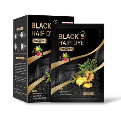2026 HOT SALE💞50K+ SOLD! 🌸🌿 4‑in‑1 Herbal Hair Dye Shampoo