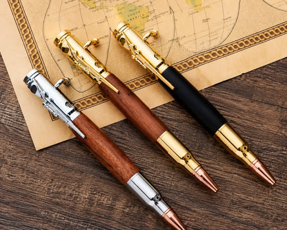 🖊Handcrafted by Jake Wilson🖊 Bolt Action Wooden Bullet PenTM | Crafted From Real Wood & Bullet Casing
