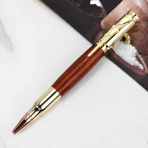 🖊Handcrafted by Jake Wilson🖊 Bolt Action Wooden Bullet PenTM | Crafted From Real Wood & Bullet Casing