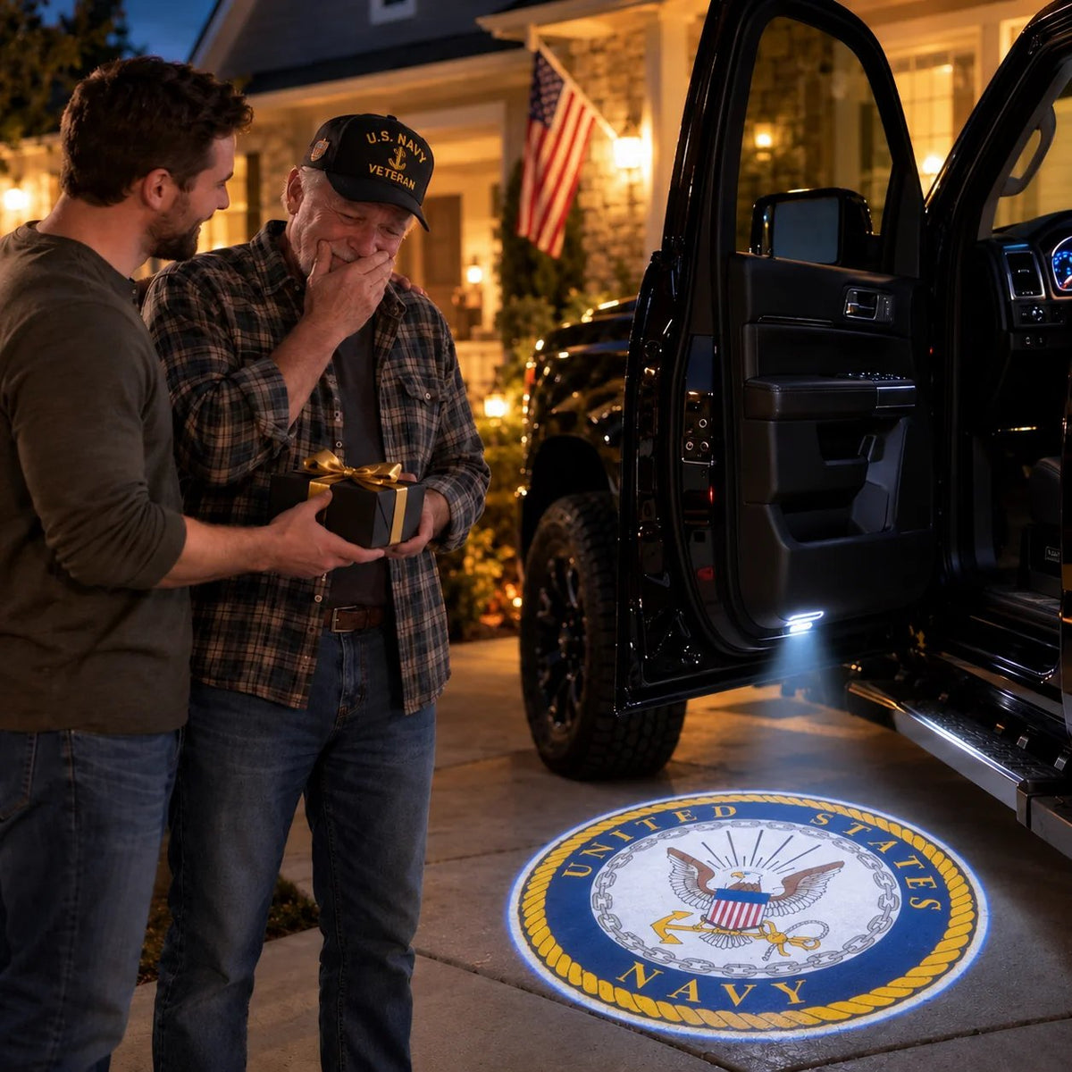 🔥LAUNCH SALE — 49% OFF⏰🎖️Custom Military Door Projector | HD Ground Logo Light ✨