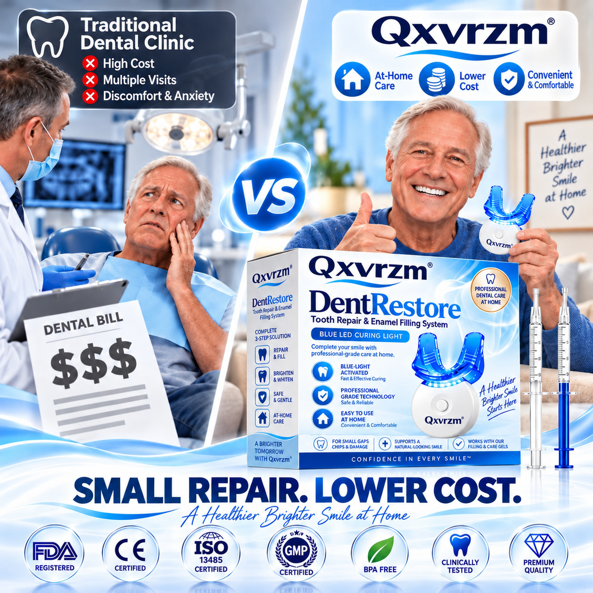 Qxvrzm® DentRestore Tooth Repair & Filling System 🦷