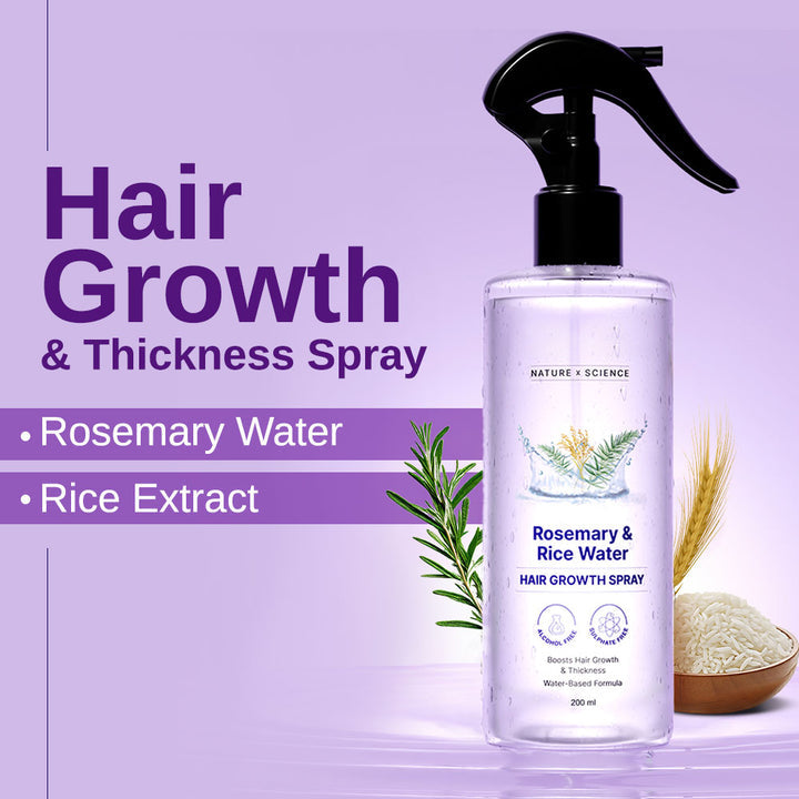 🌿 Rosemary Hair Growth Spray – Helps Reduce Hair Fall & Nourish the Scalp
