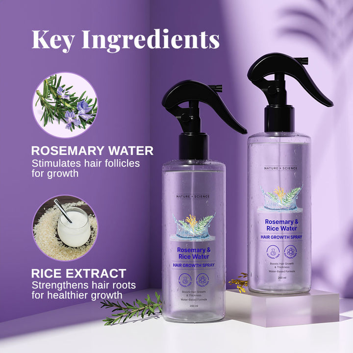 🌿 Rosemary Hair Growth Spray – Helps Reduce Hair Fall & Nourish the Scalp