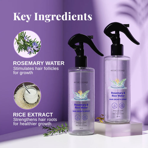 🌿 Rosemary Hair Growth Spray – Helps Reduce Hair Fall & Nourish the Scalp