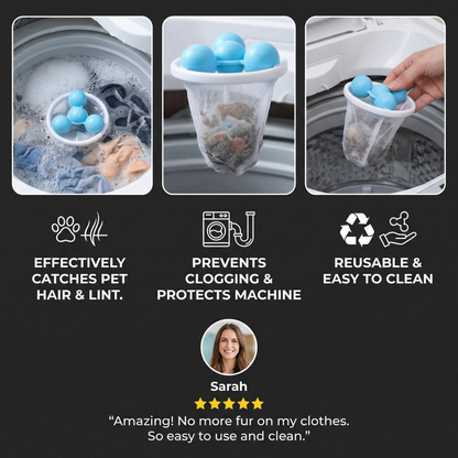 🧺 Washing Machine Lint Filter- Floating Laundry Filter for Hair, Lint & Fabric Fibers