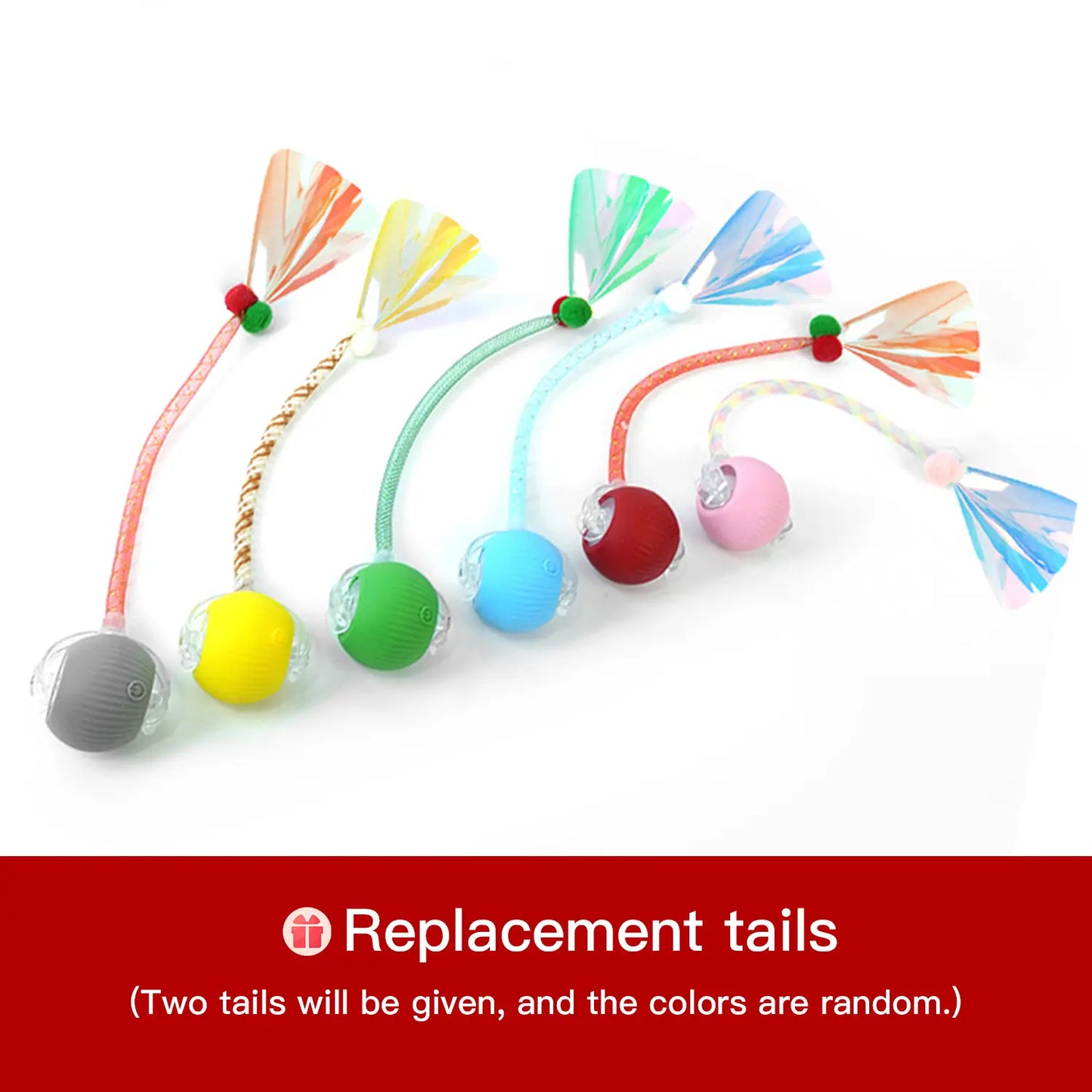 Interactive Rolling Cat & Dog Toy with Extra Tails