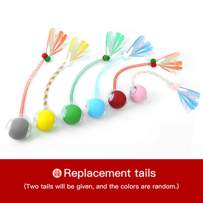Interactive Rolling Cat & Dog Toy with Extra Tails