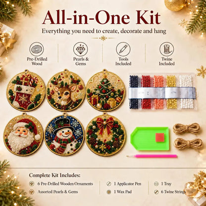 Christmas DIY Diamond Painting Ornaments Kit – Sparkling Holiday Craft Set
