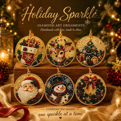 Christmas DIY Diamond Painting Ornaments Kit – Sparkling Holiday Craft Set
