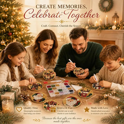 Christmas DIY Diamond Painting Ornaments Kit – Sparkling Holiday Craft Set