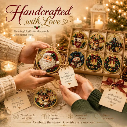 Christmas DIY Diamond Painting Ornaments Kit – Sparkling Holiday Craft Set