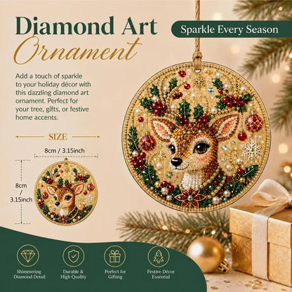 Christmas DIY Diamond Painting Ornaments Kit – Sparkling Holiday Craft Set