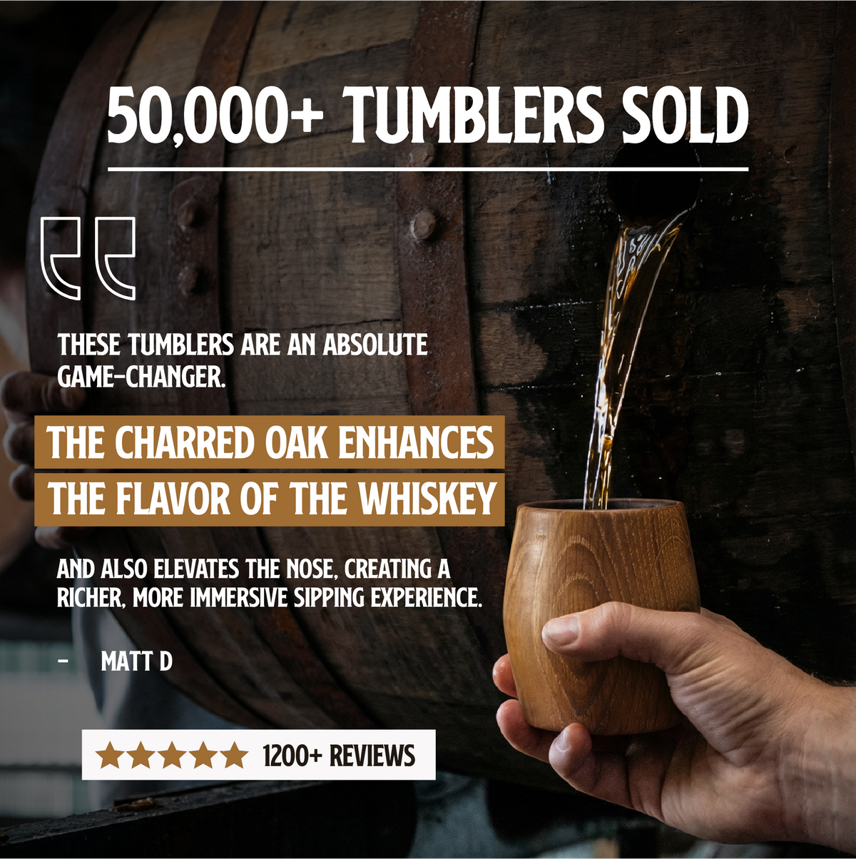 Oak Whiskey Tumbler