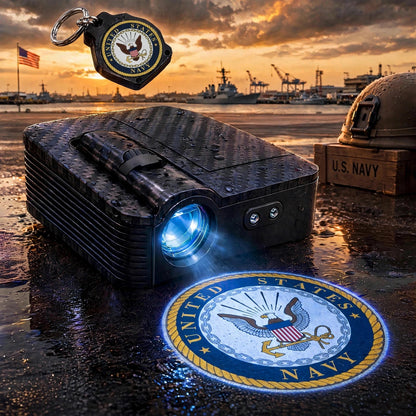 🔥LAUNCH SALE — 49% OFF⏰🎖️Custom Military Door Projector | HD Ground Logo Light ✨