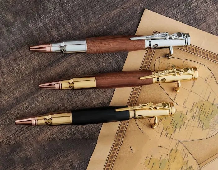 🖊Handcrafted by Jake Wilson🖊 Bolt Action Wooden Bullet PenTM | Crafted From Real Wood & Bullet Casing