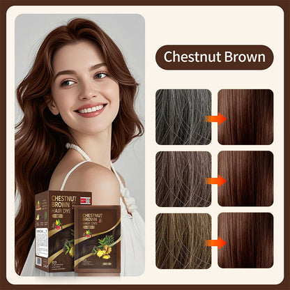 2026 HOT SALE💞50K+ SOLD! 🌸🌿 4‑in‑1 Herbal Hair Dye Shampoo