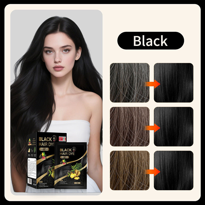 2026 HOT SALE💞50K+ SOLD! 🌸🌿 4‑in‑1 Herbal Hair Dye Shampoo