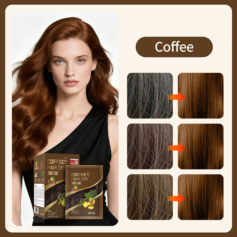 2026 HOT SALE💞50K+ SOLD! 🌸🌿 4‑in‑1 Herbal Hair Dye Shampoo