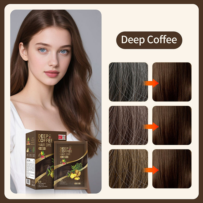 2026 HOT SALE💞50K+ SOLD! 🌸🌿 4‑in‑1 Herbal Hair Dye Shampoo