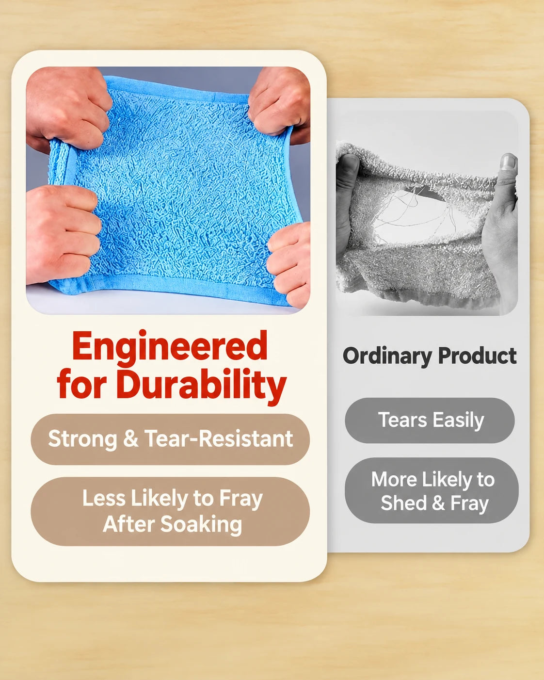 Close-up texture and cloth durability visual