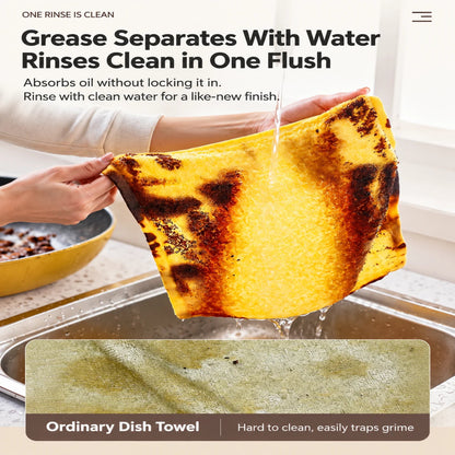 10A Antibacterial Easy-Rinse Dishcloth - Advanced Wood-Fiber Cleaning Cloth