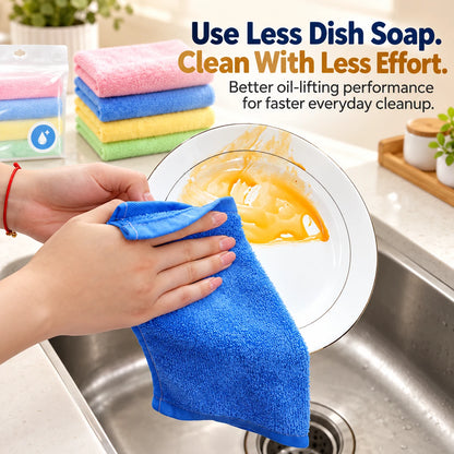 10A Antibacterial Easy-Rinse Dishcloth - Advanced Wood-Fiber Cleaning Cloth